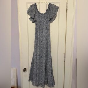 Blue Floral Long LoveShackFancy Dress